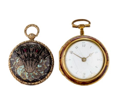 Gimblett & Vale. An 18th century gilt and tortoiseshell pair case pocket watch; and an early 19th century composite pocket wa