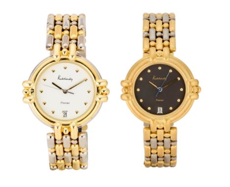 AMENDMENT: Please note there are two watches in this lot, not three as originally catalogued  Kutchinsky. A lot of three stee