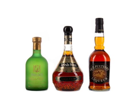 OLD PULTENEY LIQUEURSingle Malt Whisky Liqueur50cl, 30% volume. IRISH MISTIrish Whiskey Liqueur700ml, 35% volume.WALLACE SING