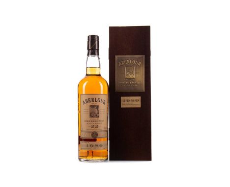ABERLOUR 1980 AGED 22 YEARSSingle Malt Scotch WhiskyBottled 2002, bottle no. 3080. 70cl, 43% volume, in wooden box.