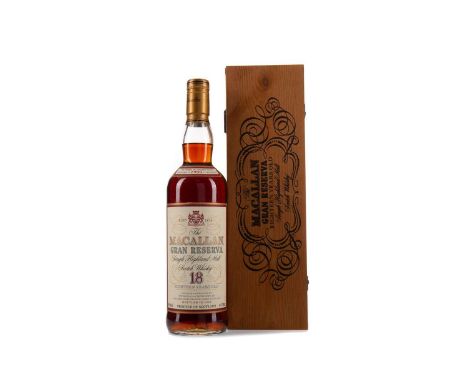 MACALLAN 1980 GRAN RESERVA 18 YEARS OLDSingle Malt Scotch WhiskyMatured in sherry wood, bottled 1999. 700ml, 40% volume, in w