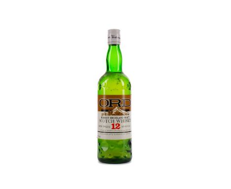 ORD 12 YEARS OLDSingle Malt Scotch Whisky75cl, 40% volume.Condition report: Fill level very low neck.Minor wear to seal, stil