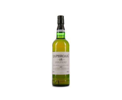LAPHROAIG AGED 15 YEARSSingle Malt Scotch Whisky70cl, 43% volume.