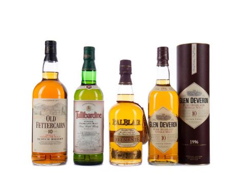 BALBLAIR ELEMENTSSingle Malt Scotch Whisky70cl, 40% volume.GLEN DEVERON 1996 AGED 10 YEARSSingle Malt Scotch Whisky70cl, 40% 