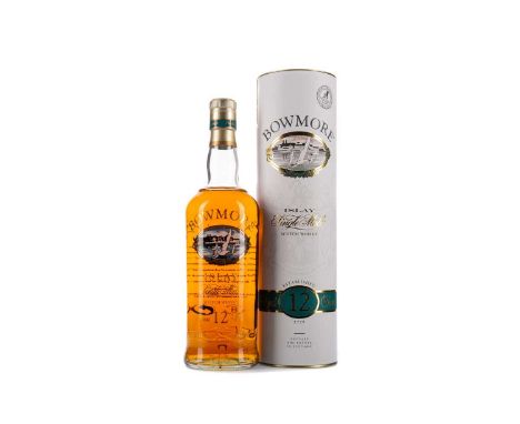 BOWMORE AGED 12 YEARS - SCREEN PRINT LABELSingle Malt Scotch Whisky70cl, 40% volume, in tube.Condition report: In generally g
