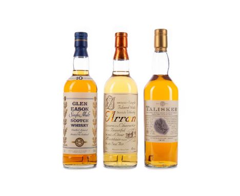 GLEN EASTON 10 YEARS OLDSingle Malt Scotch Whisky70cl, 40% volume. TALISKER 10 YEARS OLD Single Malt Scotch Whisky70cl, 45.8%