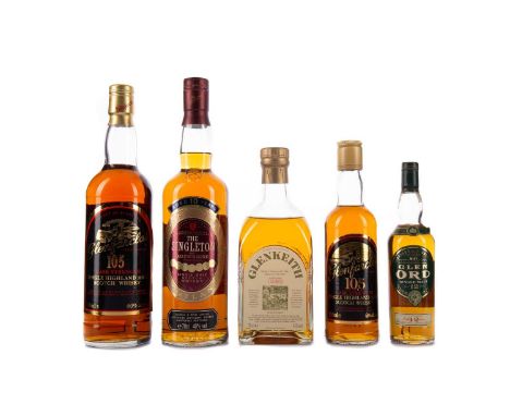 SINGLETON OF AUCHROISK AGED 10 YEARSSingle Malt Scotch Whisky70cl, 40% volume.GLENFARCLAS 105Single Malt Scotch Whisky700ml, 