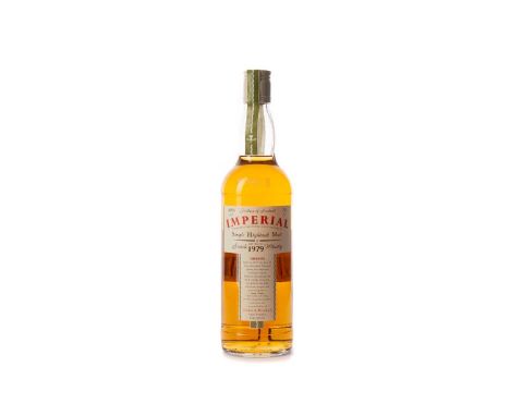 IMPERIAL 1979Single Malt Scotch WhiskyBottled 1993. 70cl, 40% volume.Condition report: Fill level low neck.