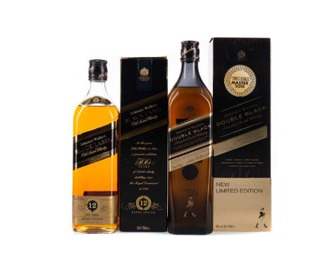 JOHNNIE WALKER BLACK LABEL AGED 12 YEARSBlended Scotch Whisky70cl, 40% volume, in carton.JOHNNIE WALKER DOUBLE BLACKBlended S
