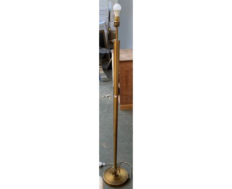 A Heathfield &amp; Co. Torchere standard lamp, brushed brass effect, 153cmH 