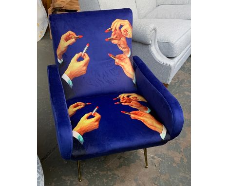A Toiletpaper X Seletti Italian lipstick print chair, 68cmW rrp. £520 