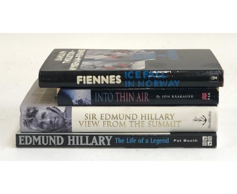 BOOKS, MOUNTAINEERING. FIENNES, Sir R., 'Ice Fall in Norway', flat-signed by the author, 2nd imp., 1972. And three other moun
