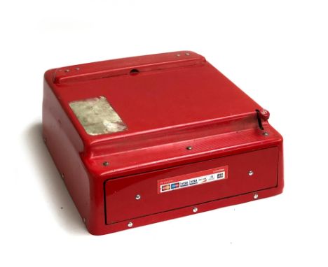 A vintage red Gross mechanical till 