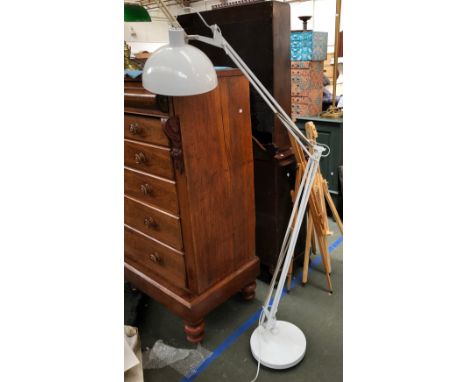 A large floorstanding anglepoise lamp 