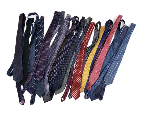 A quantity of vintage gents ties, mostly silk, to include New &amp; Lingwood; Hugh Parsons; Trevelyan etc 