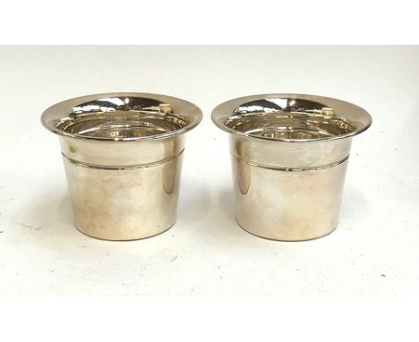 A pair of Christian Dior ice buckets, 8cm high