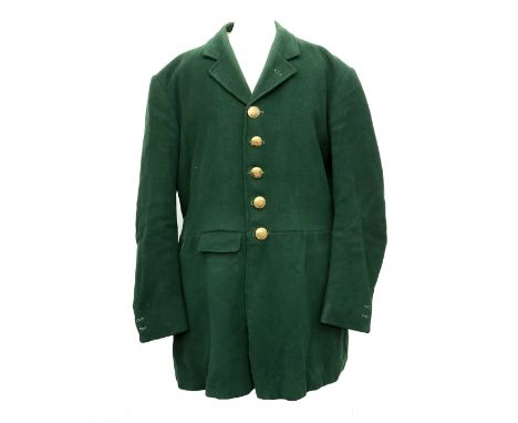 A Heythrop Hunt coat belonging to Capt. R. E. Wallace MFH April 1973, made by Frank Hall, Market Harborough, with tattersall 