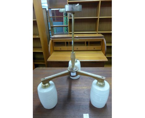 A teak ceiling light