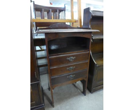 An Edward VII mahogany music cabinet