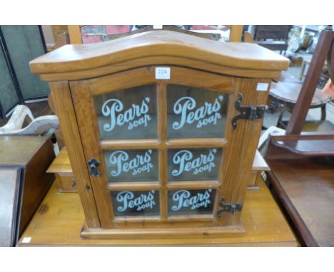 A reproduction Pears Soap cabinet