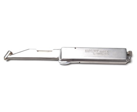 A Syrijet mark II dentist tool by Mizzy INC. serial number A5844 used for surgical anesthetiser. In original case marked Keys