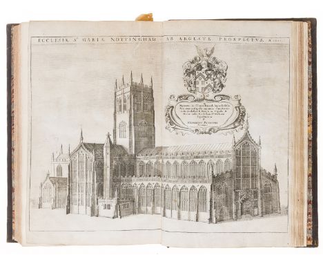 Nottinghamshire.- Thoroton (Robert) The Antiquities of Nottinghamshire, first edition, title in red &amp; black, 8pp. engrave