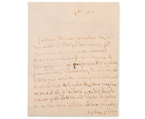 Chateaubriand (François-René, Vicomte de, French writer, politician, diplomat and historian, 1768-1848) Autograph Letter sign