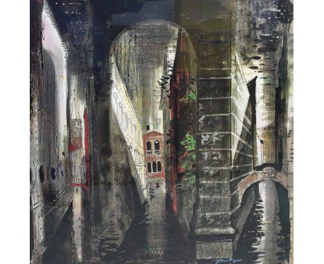 JOHN PIPER (1903-1992); a signed limited edition lithograph, view of Venice, 67/70, 77 x 67cm, framed and glazed. CONDITION R