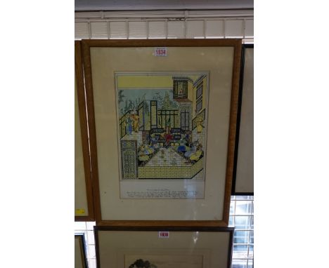 (THH) Cyril Kenneth Bird 'Fougasse', 'Humour Through the Ages', (Nizami Manuscript), watercolour, 36.5 x 25cm.Provenance: The
