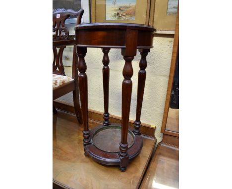 A reproduction mahogany stick stand,&nbsp;36cm diameter.&nbsp; 