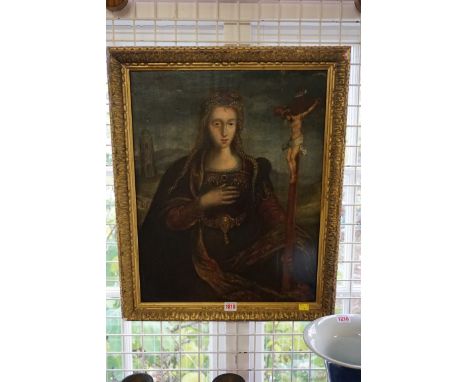 European School,&nbsp;18th century, Mary Magdalene, oil on panel, 58 x 45.5cm. 