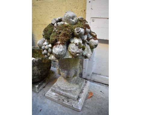 (THH) An old weathered composition stone gate pier finial,&nbsp;60cm high.&nbsp; 