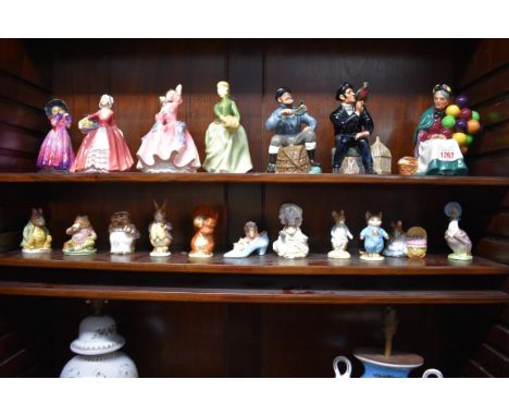 Eleven Beswick Beatrix Potter figures, comprising: 'Mr Benjamin Bunny', second version, lilac jacket, BP-2b; 'Squirrel Nutkin