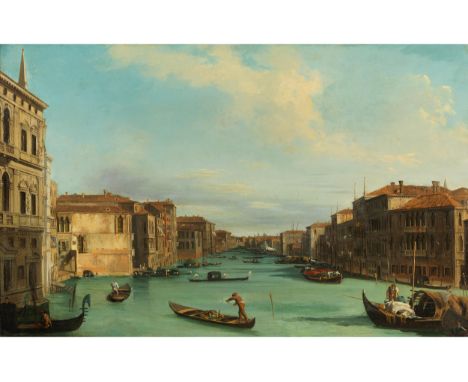 Vincenzo Chilone,1758 – 1839, zug.DER CANAL GRANDE MIT BLICK NACH NORDOSTEN VOM PALAZZO BALBI IN RICHTUNG DER RIALTO-BRÜCKE Ö
