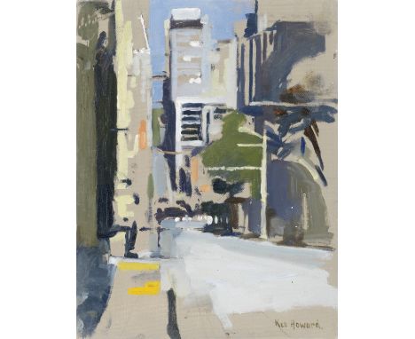 Ken Howard R.A. (British, born 1932)Evening Light, San Francisco signed 'Ken Howard.' (lower right); titled and dated 'EVENIN