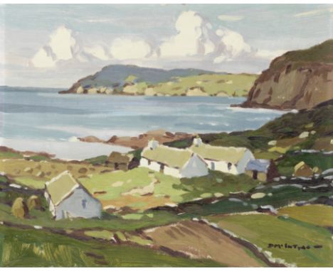 Donald McIntyre (British, 1923-2009)Irish Seascape signed 'D McINTYRE-' (lower right)oil on canvasboard39 x 49.5cm (15 3/8 x 