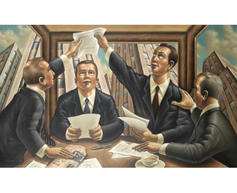 Graham McKean (British, born 1962)The Winning Share signed 'McKEAN' (lower left)oil on canvas101.5 x 167cm (39 15/16 x 65 3/4
