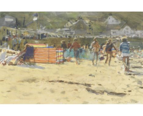 Ken Howard R.A. (British, born 1932)Summer Light, Sennen signed 'Ken Howard' (lower right)watercolour on paper17 x 26cm (6 11