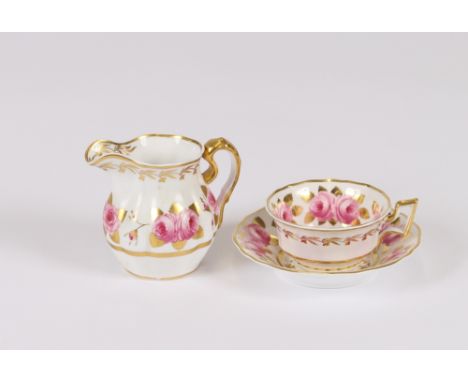 A Spode Copelands china part tea set, decorated with roses heightened in gilt, retailed by T. Goode &amp; Co.