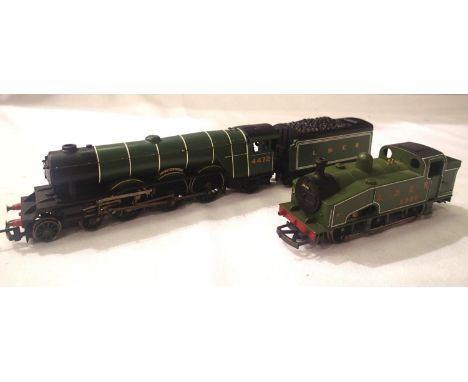 Two LNER OO scale locomotives, Flying Scotsman and 0.6.0 tank. Both fair to good condition, unboxed. P&amp;P Group 1 (£14+VAT