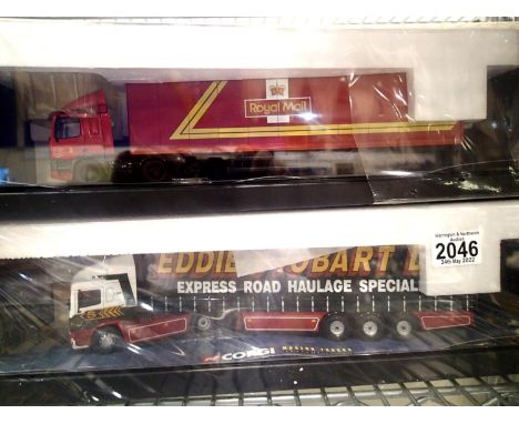 2 Corgi 1/50 scale big trucks 75202 ERF Curtainside Boddingtons 75502, both new. P&amp;P Group 1 (£14+VAT for the first lot a