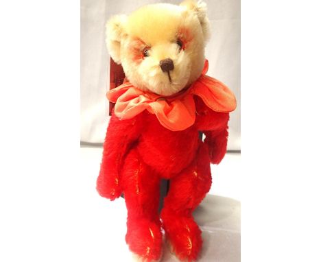 Merrythought bear, Ember The Fire Bear, limited edition 106/500, with tags, H: 27 cm, excellent condition. P&amp;P Group 1 (£