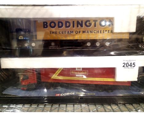 2 Corgi 1/50 scale big trucks 75202 ERF Curtainside Boddingtons 75502, both new. P&amp;P Group 1 (£14+VAT for the first lot a