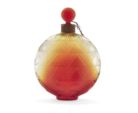 René Lalique (1860-1945)   Worth - 6, 'Vers le Jour' scent bottle, circa 1926  Moulded glass  Moulded mark 'R LALIQUE FRANCE'
