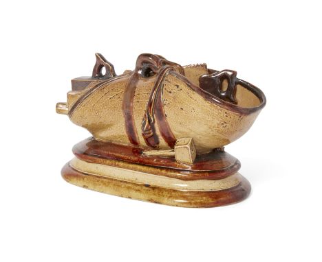 George Tinworth (1843-1913) for Doulton Lambeth&nbsp;Model of a carpenter's bag, late 19th century&nbsp;Glazed stoneware&nbsp