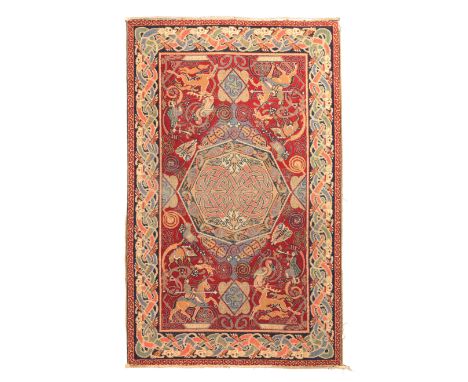 George Bain (1881-1968) for Quayle & Tranter Ltd   Celtic 'Hunting' rug, Circa 1948  Machine-woven wool  194cm x 121cmConditi