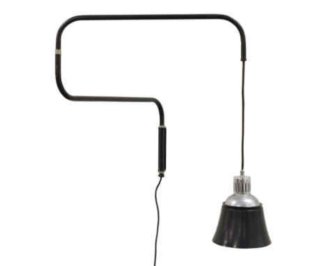 Heinrich Siegfried Bohrmann (1909-1982)   Model '830' swing arm wall light with adjustable shade, originally designed 1931, c