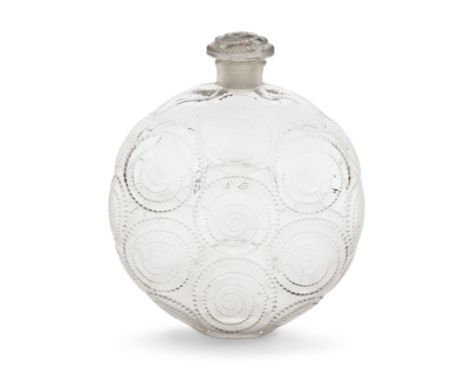 Ren&eacute; Lalique (1860-1945)&nbsp;Forvil - 8, 'Relief' scent bottle, circa 1924&nbsp;Moulded glass&nbsp;Moulded mark 'R LA