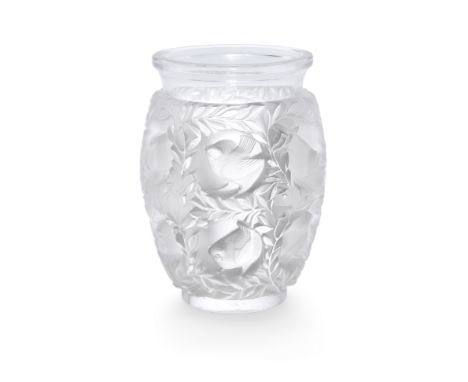 Lalique&nbsp;'Bagatelle' No.12-219 vase, designed 1939, post-war production&nbsp;Moulded cear and frosted glass&nbsp;Signed '