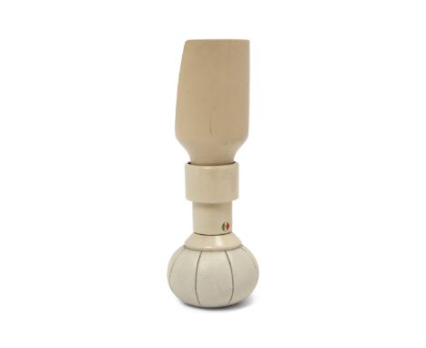 Gino Sarfatti (1912-1985) for Arteluce   Model '600P' lamp, circa 1966  Lacquered metal, leather  Manufacturer's label  21cm 